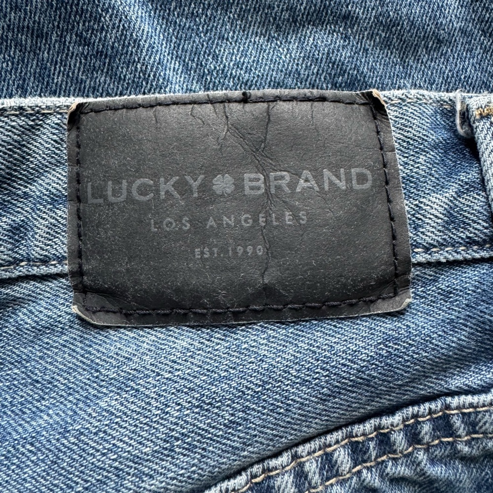 Lucky Brand Blue Ankle Jeans Raw Edge Size 12 - Picture 3 of 5